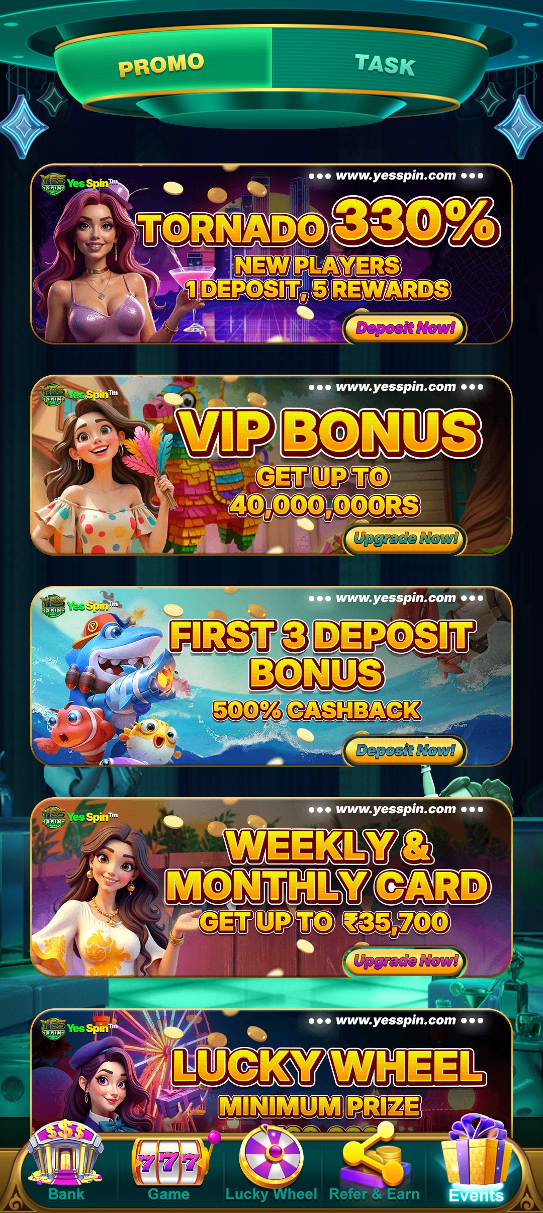 Core Games inside Yes Spin